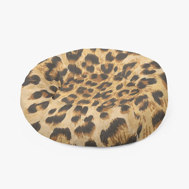 Animal Print Round Pet Bed