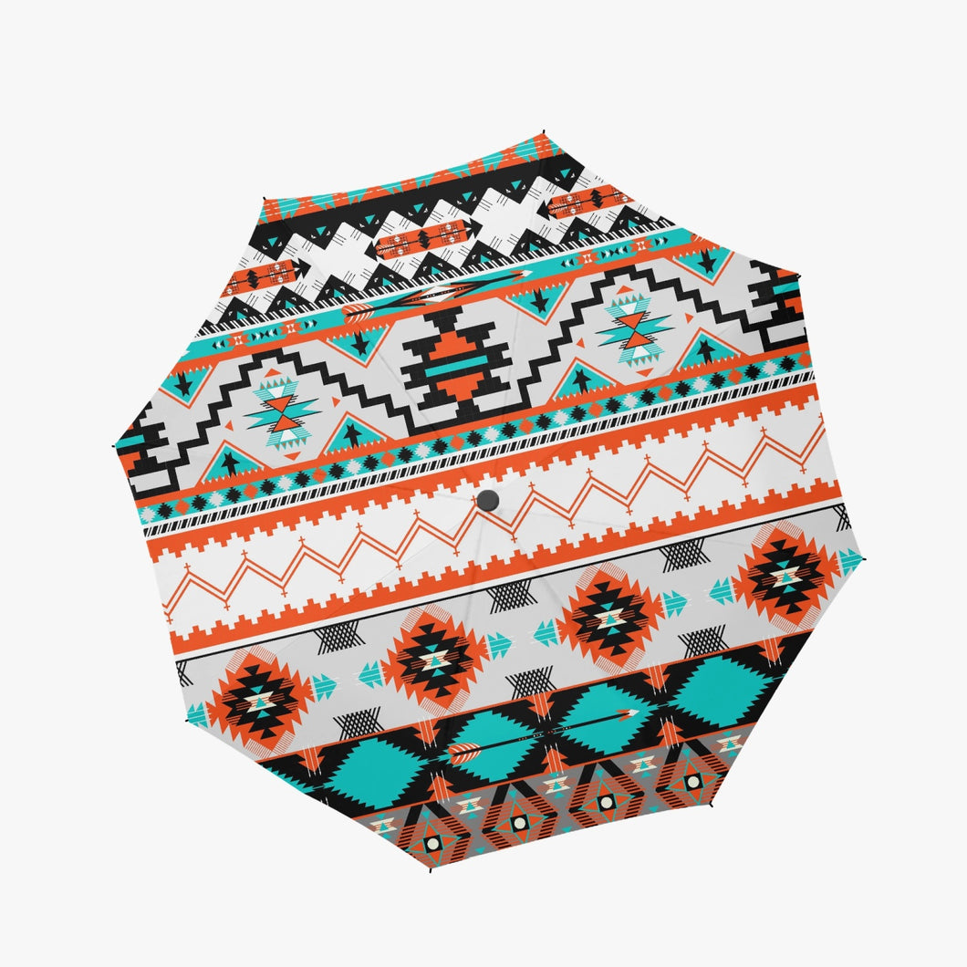 Designer Tribal Art Style. Automatic UV Protection Umbrella