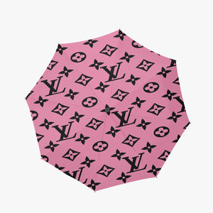 Designer Pink and Black.Automatic UV Protection Umbrella