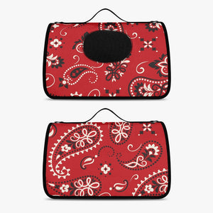 Red Paisley Pet Carrier Bag