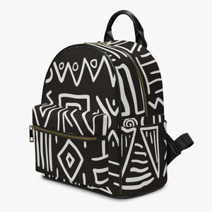 Designer Black and White Tribal Art  PU Backpack