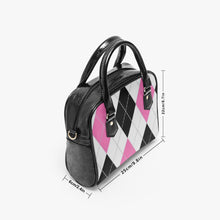 Laden Sie das Bild in den Galerie-Viewer, Designer Argyle Casual Leather Saddle Bag