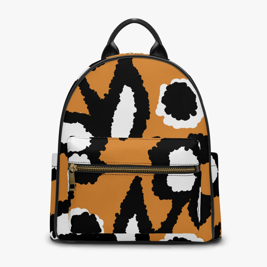 Designer Tribal Style Flower PU Backpack