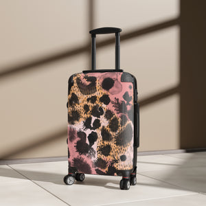 Tribal Art Designer Animal Print Pink Style Suitcase