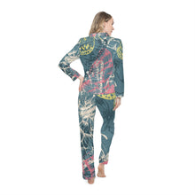 Load image into Gallery viewer, Tribal Art Butterfly Print Women&#39;s Satin Pajamas