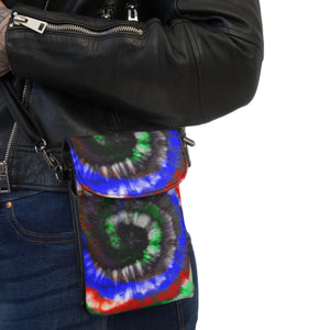 Tribal Art Tye Dyed Small Cell Phone Wallet