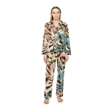 Tribal Art Animal Print Women's Satin Pajamas