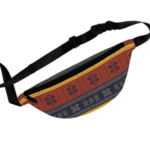 Multi Color Mudcloth Style Tribal Art Fanny Pack