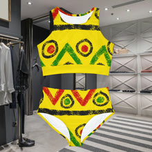 Carica l&#39;immagine nel visualizzatore di Gallery, Simply Tribal Art Yellow Sporty Bikini Set