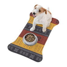 Load image into Gallery viewer, Designer Tribal Art Mudcloth Style Pet Feeding Mats