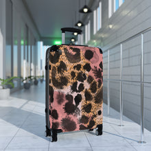 Load image into Gallery viewer, Tribal Art Designer Animal Print Pink Style Suitcase