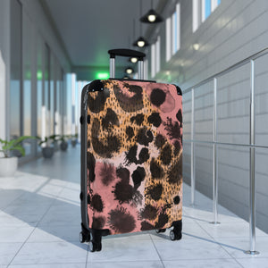 Tribal Art Designer Animal Print Pink Style Suitcase