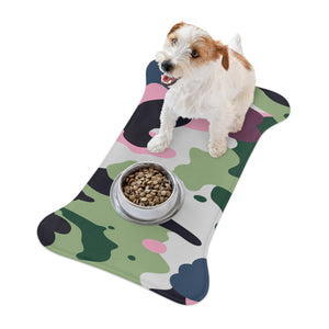 Designer Multi Color Camouflage Pet Feeding Mats