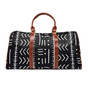 Waterproof Tribal Black And White Designer Travel Bag