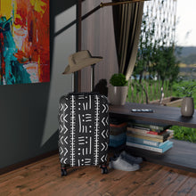 Load image into Gallery viewer, Designer Tribal Art Black and White Style Suitcase