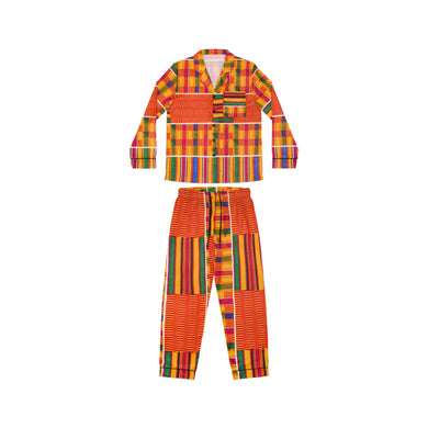 Tribal Kente Style Print Women's Satin Pajamas