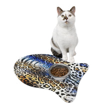 Laden Sie das Bild in den Galerie-Viewer, Designer Blue Animal Print Style Pet Feeding Mats