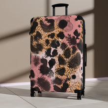 Charger l&#39;image dans la galerie, Tribal Art Designer Animal Print Pink Style Suitcase