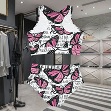 Cargar imagen en el visor de la galería, Simply Tribal Art Pink Take Over Butterfly Sporty Bikini Set