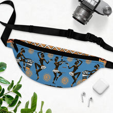 Load image into Gallery viewer, Dancing Village Tribal Art Fanny Pack