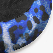 Load image into Gallery viewer, Blue Animal Print Round Size Pet Bed