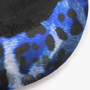 Blue Animal Print Round Size Pet Bed