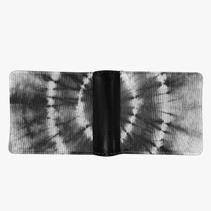 Black Tye Dyed Style  Bifold Men's Wallet