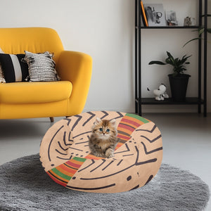 African Kente Round Pet Bed