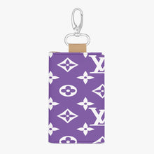 Load image into Gallery viewer, Designer Purple and White Key Holder Case