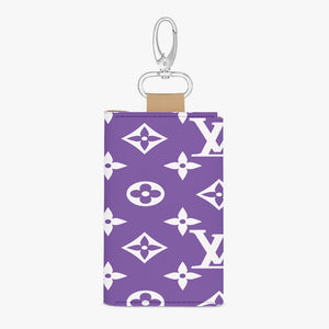 Designer Purple and White Key Holder Case