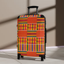 Laden Sie das Bild in den Galerie-Viewer, Designer Tribal Art Kente Style Suitcase