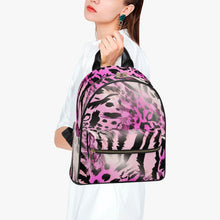 Laden Sie das Bild in den Galerie-Viewer, Designer Purple Style Animal Print  PU Backpack