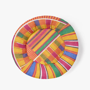 Kente Style Round Size Pet Bed