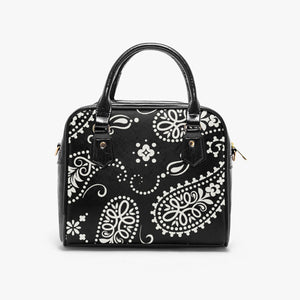 Designer Paisley.Casual Leather Saddle Bag