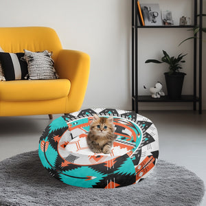 Tribal Art Round Pet Bed