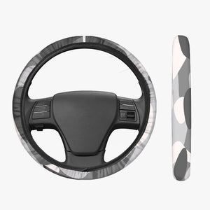 Gray Camouflage Steering Wheel Cover