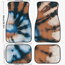 Carica l&#39;immagine nel visualizzatore di Gallery, Blue Tye Dyed Car Floor Mats - 4Pcs