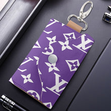 Load image into Gallery viewer, Designer Purple and White Key Holder Case