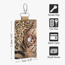 Load image into Gallery viewer, Animal Print Designer Key Holder Case