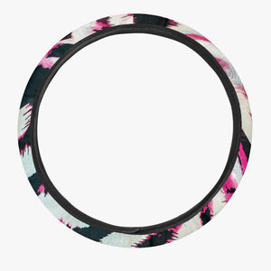 Pink Animal Print Designer Steering Wheel Cover
