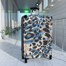 画像をギャラリービューアに読み込む, Tribal Art Designer Blue Animal Print Style Suitcase