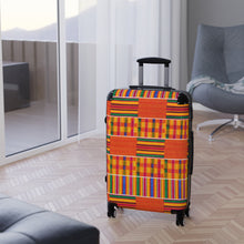 Carica l&#39;immagine nel visualizzatore di Gallery, Designer Tribal Art Kente Style Suitcase
