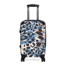 Load image into Gallery viewer, Tribal Art Designer Blue Animal Print Style Suitcase