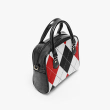 Laden Sie das Bild in den Galerie-Viewer, Designer Argyle Style.Casual Leather Saddle Bag