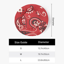 Cargar imagen en el visor de la galería, Red Paisley Round Pet Bed