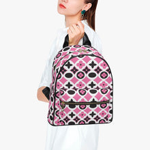 Laden Sie das Bild in den Galerie-Viewer, Designer Pink  PU Backpack