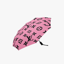 Load image into Gallery viewer, Designer Pink and Black.Automatic UV Protection Umbrella