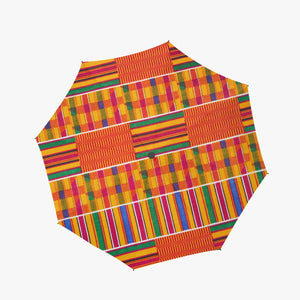 Designer African Kente Style. Automatic UV Protection Umbrella