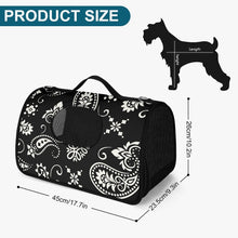 Carica l&#39;immagine nel visualizzatore di Gallery, Black Paisley Pet Carrier Bag