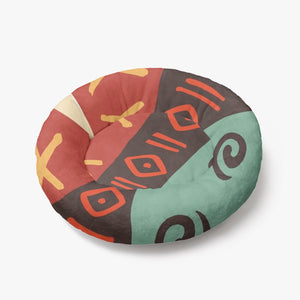 Tribal Art Round Pet Bed